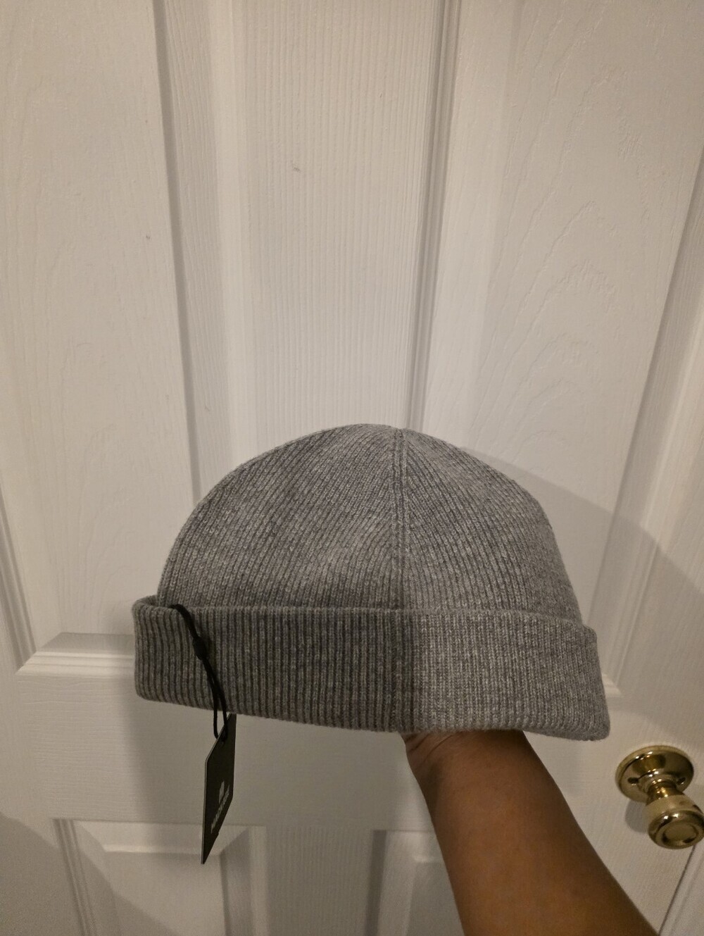 NWT- Unisex Mackage Ribbed Beanie - Gray - Picture 7 of 15